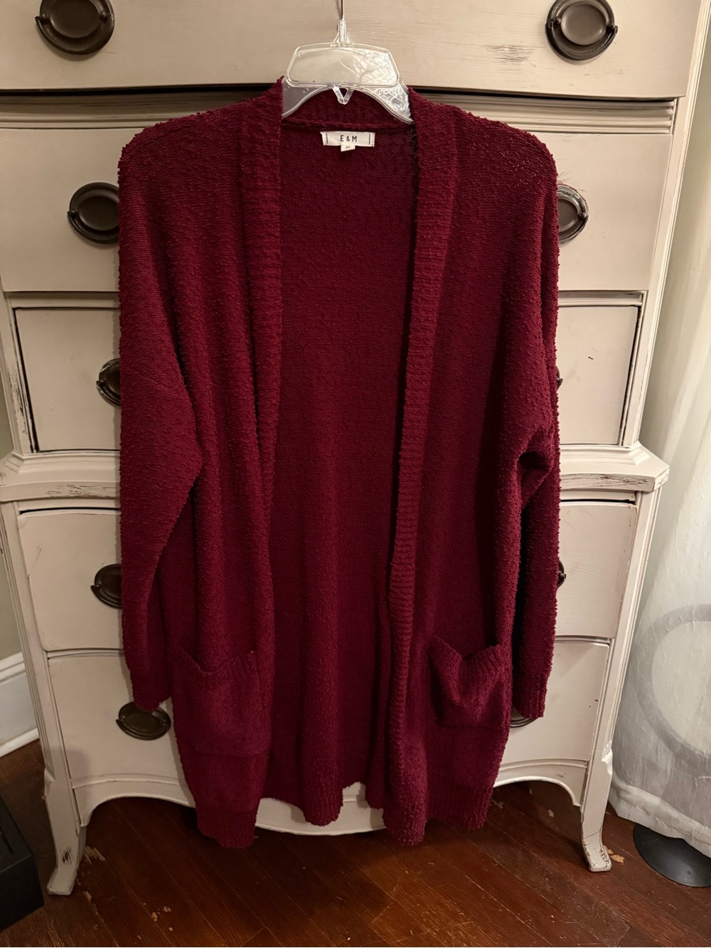 E+M Open Cardigan Duster Sweater M